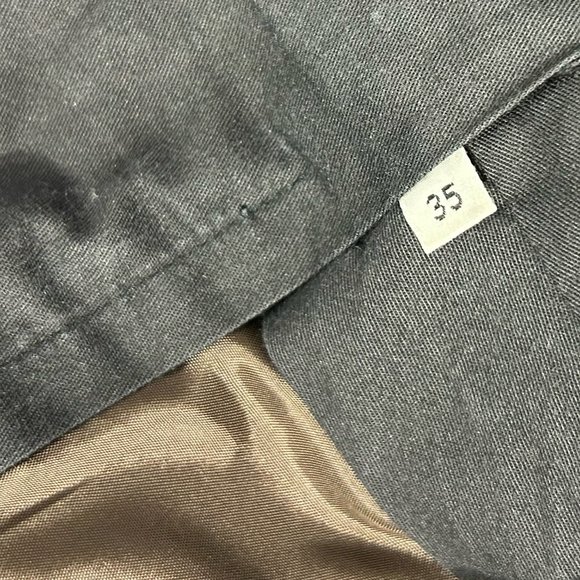 Brown Striped Wool-Cashmere Suit w/ Wide Leg Pants - Ralph Lauren (Black Label) - Picture 14 of 16